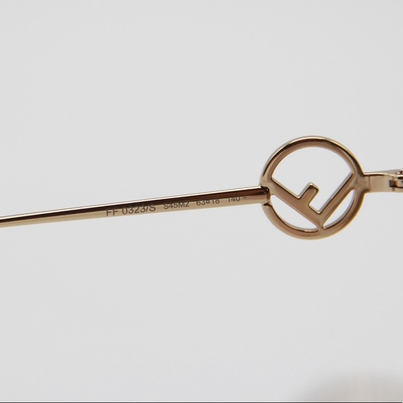 NEW FENDI FF 0323/S S45 GOLD SUNGLASSES FF 0323/S - Picture 10 of 13